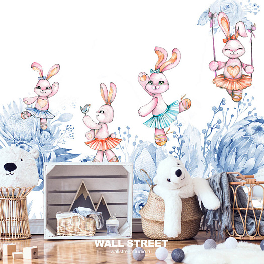 Фотообои в интерьере артикул Rabbit Room 8, RABBIT ROOM, Wall street
