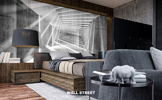 Фотообои в интерьере артикул Grayscale 35, GRAYSCALE, Wall street