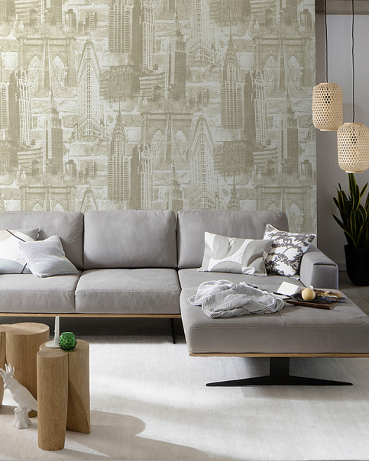 Обои в интерьере артикул SL8631-21, New York, Industry