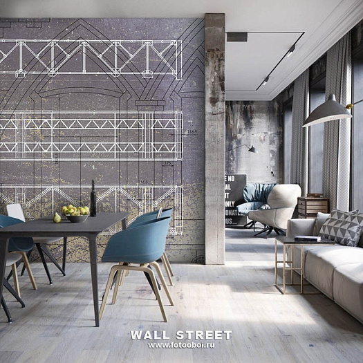 Фотообои в интерьере артикул Induction 27, ИНДУКЦИЯ / INDUCTION, Wall street