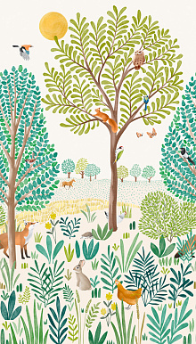 Фотообои деревья Grandeco Little Dreamers LD 6001