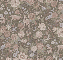 Серые обои с цветами Loymina British Style Forest Brit3 012