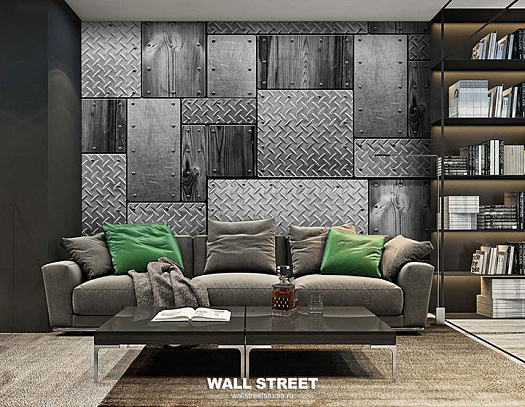 Фотообои в интерьере артикул Grayscale 32, GRAYSCALE, Wall street